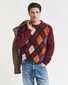 Gant Italian Wool Blend Argyle Crew Neck Trui Winter Wine