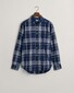 Gant Jaspé Check Button Down Overhemd Marine