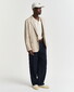 Gant Knitted Micro Textured Cotton Poloshirt Cream