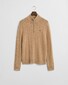 Gant Lambswool Cable Half Zip Trui Khaki Melange