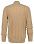 Gant Lambswool Cable Half Zip Trui Khaki Melange