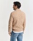 Gant Lambswool Cable Half Zip Trui Khaki Melange