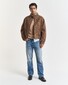 Gant Lambswool Cable Half Zip Trui Khaki Melange