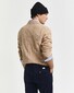 Gant Lambswool Cable Polo Collar Pullover Trui Khaki Melange