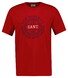 Gant Large New Haven Graphic Short Sleeve Crew Neck Cotton T-Shirt Ruby Red