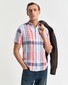 Gant Linen Madras Short Sleeve Overhemd Brick Red