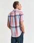 Gant Linen Madras Short Sleeve Overhemd Brick Red