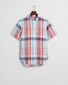 Gant Linen Madras Short Sleeve Overhemd Brick Red