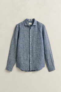 Gant Linen Striped Shirt Persian Blue