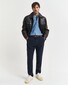 Gant Linnen Cotton Slim Flat-Front Broek Avond Blauw