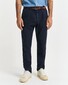 Gant Linnen Cotton Slim Flat-Front Broek Avond Blauw
