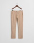 Gant Linnen Cotton Slim Flat-Front Broek Zand