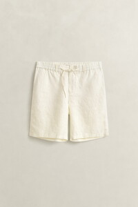 Gant Linnen Solid Color Drawstring Bermuda Cream