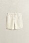 Gant Linnen Solid Color Drawstring Bermuda Cream