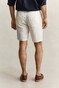 Gant Linnen Solid Color Drawstring Bermuda Cream