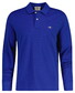 Gant Long Sleeve Piqué Uni Fine Shield Embroidery Polo Blauw