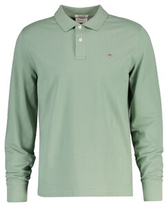 Gant Long Sleeve Piqué Uni Fine Shield Embroidery Polo Surplus Mint
