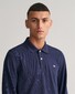 Gant Long Sleeve Piqué Uni Fine Shield Embroidery Poloshirt Evening Blue