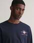 Gant Medium Archive Shield Long Sleeve T-Shirt Avond Blauw