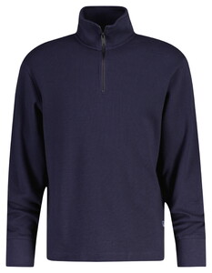 Gant Micro Texture Half-Zip Trui Avond Blauw