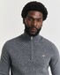 Gant Micro Texture Half Zip Trui Dark Grey Melange