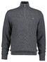 Gant Micro Texture Half Zip Trui Dark Grey Melange