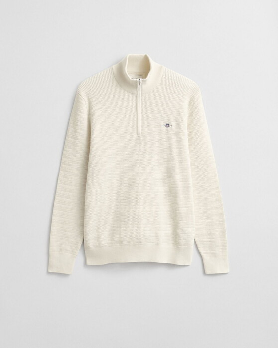 Gant Mini Cable Half Zip Trui Cream