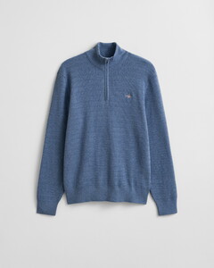 Gant Mini Cable Half Zip Trui Denim Blue
