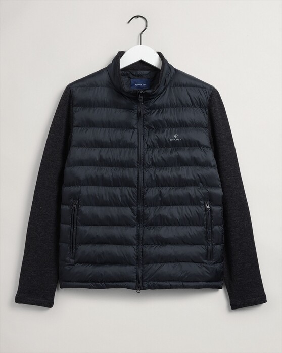 Gant Mixed Media Light Padded Jacket Vest Zwart