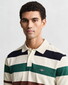 Gant Multi Stripe Cotton Short Sleeve Polo Cream