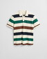 Gant Multi Stripe Cotton Short Sleeve Polo Cream