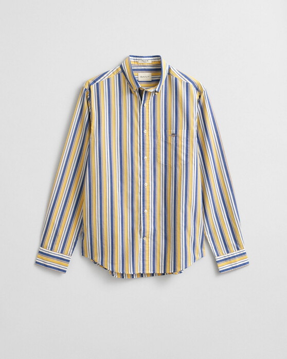 Gant Multi Stripe Poplin Button-Down Overhemd Faded Sunset