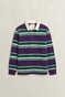 Gant Multi Striped Heavy Rugger Trui Muscadine Grape