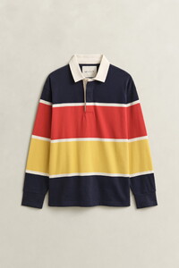 Gant Multi Striped Rugger Trui Avond Blauw