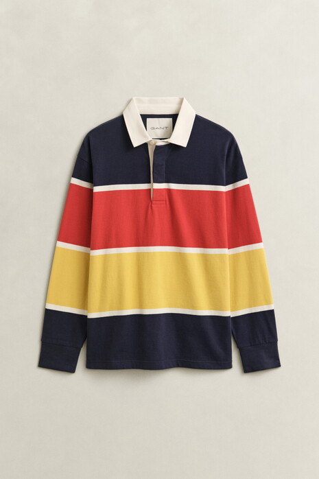 Gant Multi Striped Rugger Trui Avond Blauw