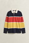 Gant Multi Striped Rugger Trui Avond Blauw