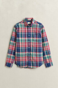 Gant Multicolor Indian Madras Check Shirt Rose Red
