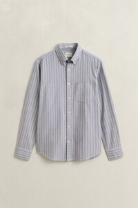 Gant Organic Cotton Archive Oxford Stripe Shirt Concrete Grey