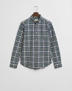 Gant Organic Cotton Archive Poplin Check Shirt Forest Green
