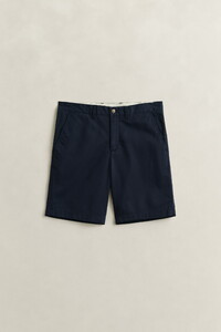 Gant Organic Cotton Comfort Stretch Bermuda Avond Blauw