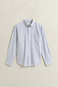 Gant Oxford Banker Stripe Button Down Overhemd College Blue