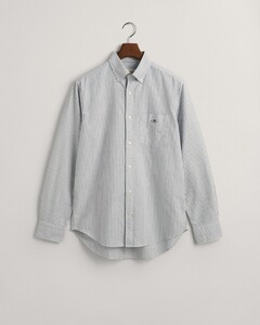 Gant Oxford Banker Stripe Button Down Overhemd Persian Blue