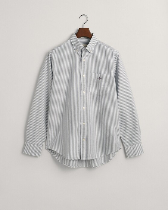 Gant Oxford Banker Stripe Button Down Overhemd Persian Blue