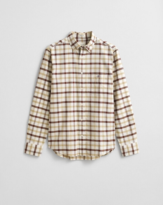 Gant Oxford Check Button-Down Shirt Mahogany Brown