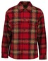 Gant Padded Check Double Chest Pocket Overshirt Cherry Red