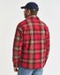 Gant Padded Check Double Chest Pocket Overshirt Cherry Red