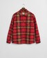 Gant Padded Check Double Chest Pocket Overshirt Cherry Red