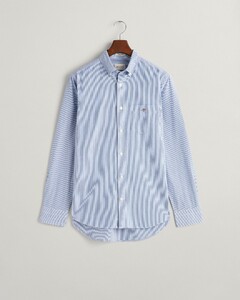 Gant Poplin Banker Stripe Button Down Overhemd College Blue