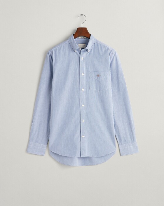 Gant Poplin Banker Stripe Button Down Overhemd College Blue