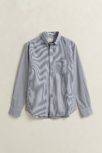 Gant Poplin Banker Stripe Button Down Overhemd Persian Blue